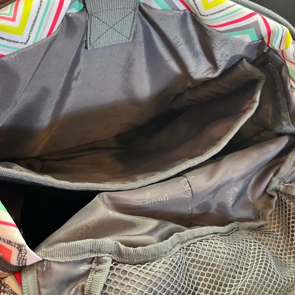 Thirty-One Backpack Chevron‎ Print School Travel Laptop Daypack